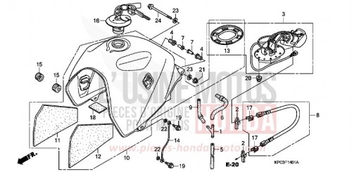 RESERVOIR A CARBURANT/POMPE A CARBURANT (XL125V7/8) XL125V8 de 2008